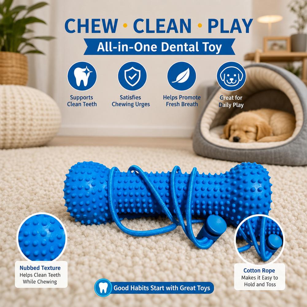 Gumowa zabawka do żucia dla ps – Teeth Cleaning Dog Chew Bone recenzja i cena