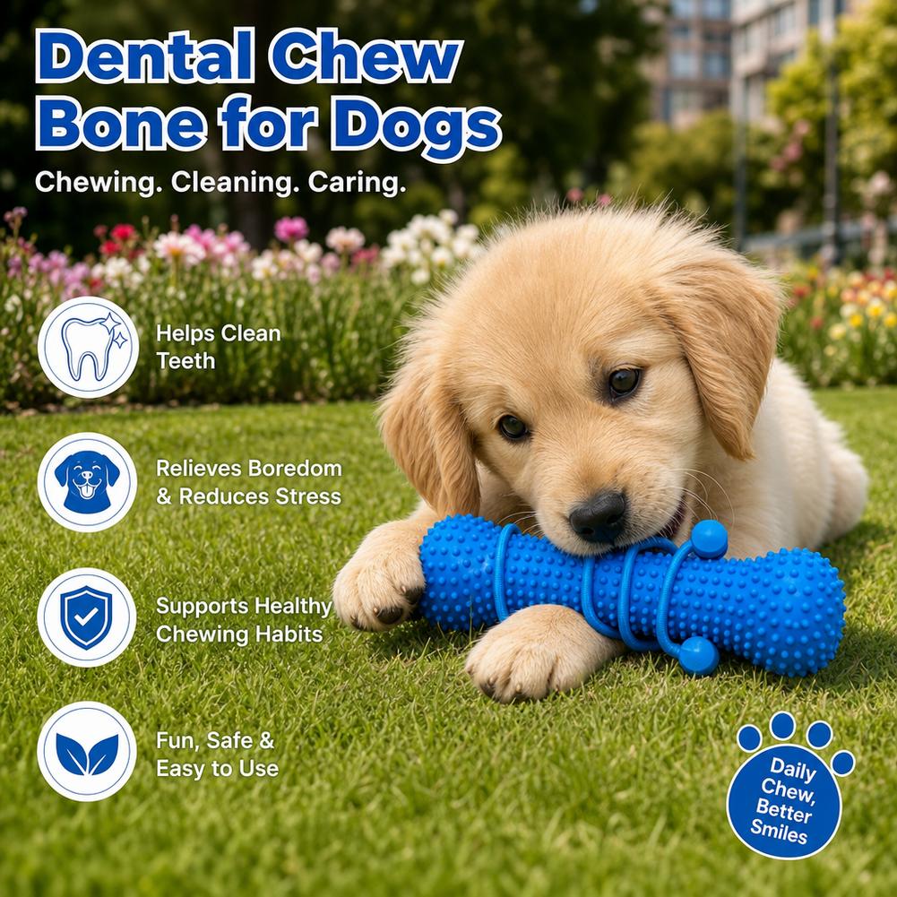 Gumowa zabawka do żucia dla ps – Teeth Cleaning Dog Chew Bone recenzja i cena